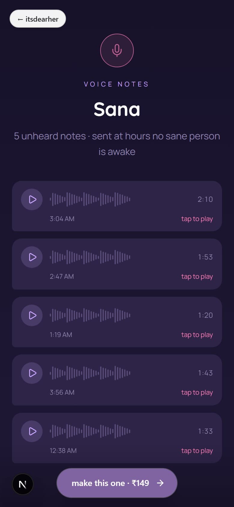 for bestie · 3am voice notes 🎙️