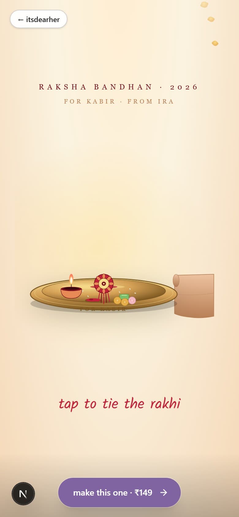 for brother · the rakhi thali 🪔